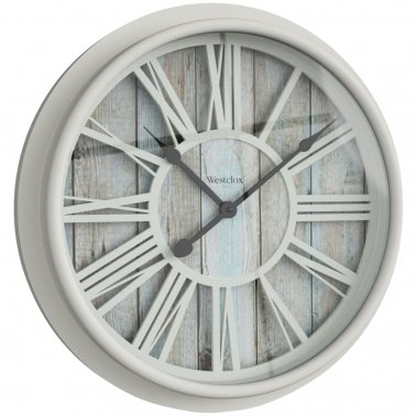 Westclox 33976 Antique White Clock 15.5"