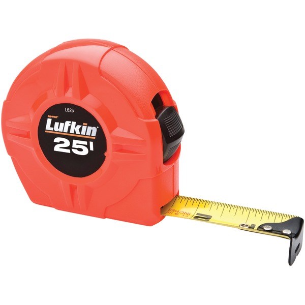 LUFKIN L625 1" x 25ft Hi-Viz(R) Orange Power-Return Tape Measure