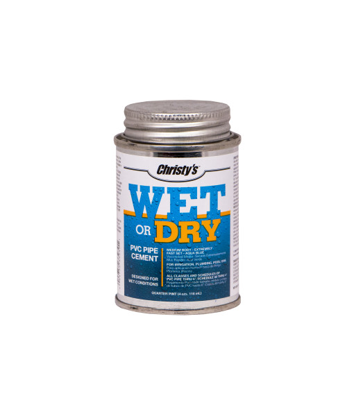 Christy RH.WET.QP Wet Or Dry Pvc Cement 1/4 Pint