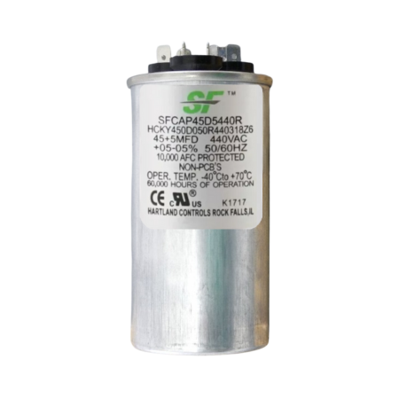 Trane SFCAP45D5440R Round Dual Run Capacitor 45+5MFD 370/440V