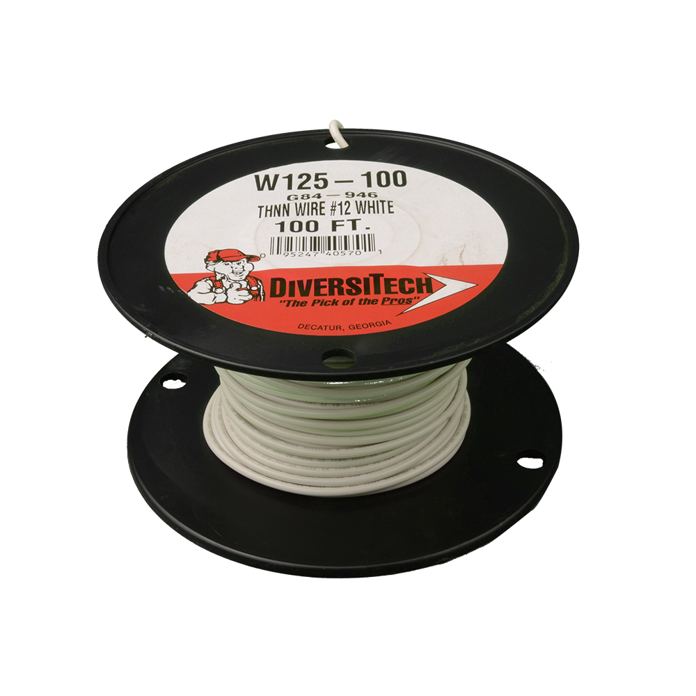 DiversiTech W125-100 Wire Copper 12G 100 ft. White