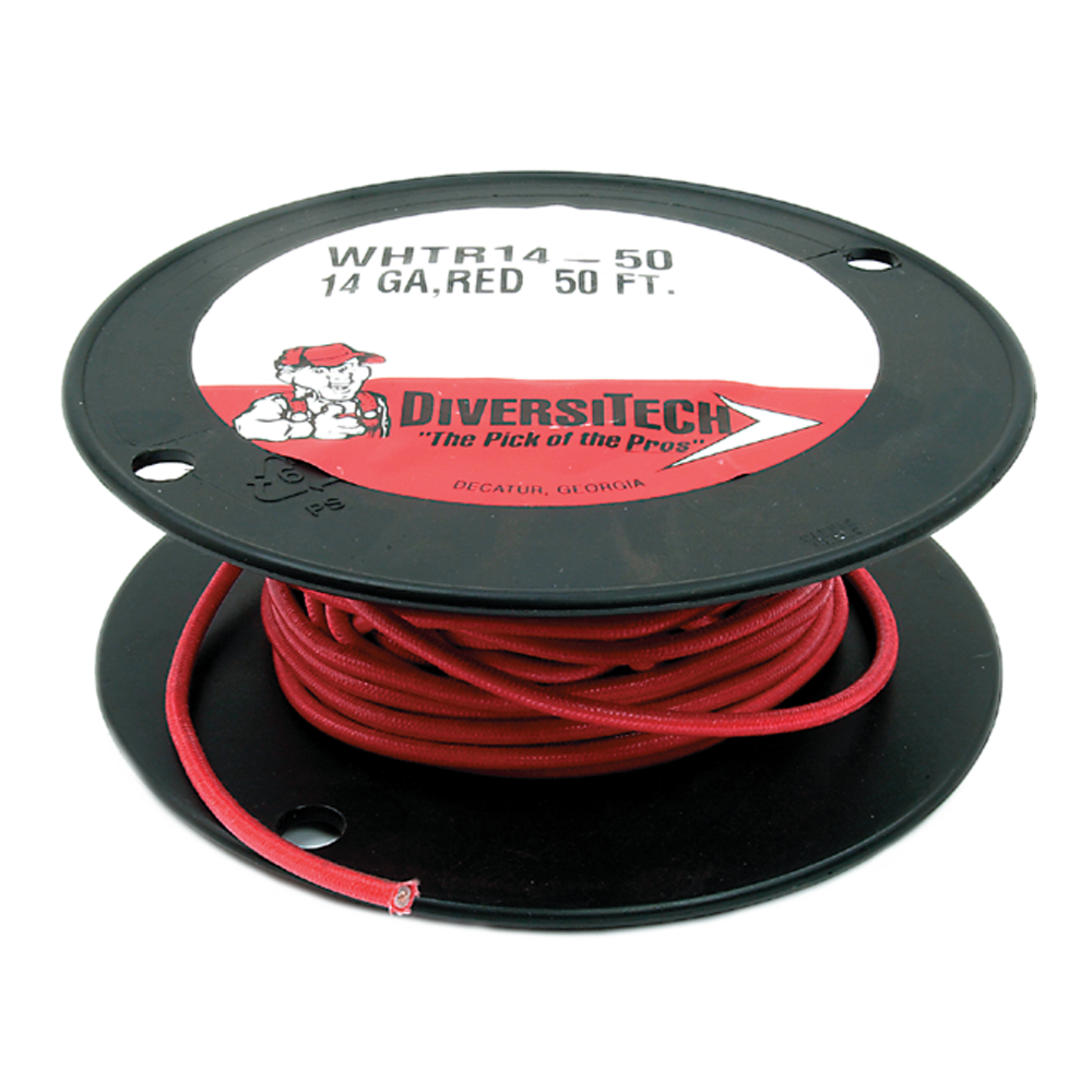 DiversiTech WHTR14-50 High Temperature Wire 14G Red 50 ft.