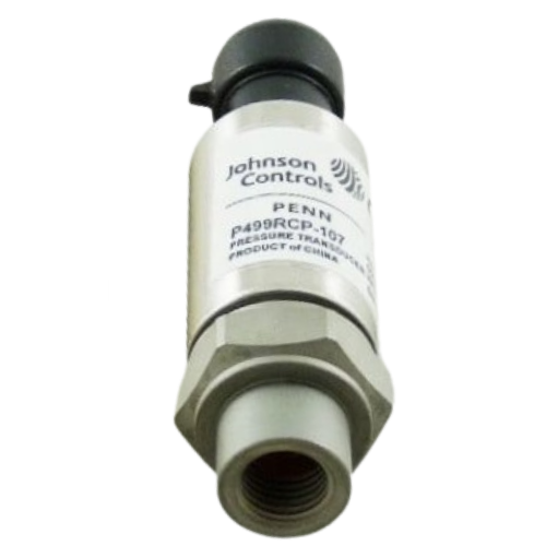 Johnson Controls P499RCP-107 Pressure Transducer 1/4" SAE 45-degree Flare Internal Thread 0.5 to 4.5 VDC 0-750 PSI