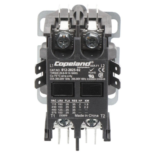 Copeland Compressor 912-2025-02 Contactor 2-Pole 25A 240V