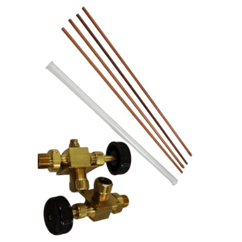 Conbraco 20-305-00 Water Gauge Square Pattern Bronze 1/2" [5/8" x 12" Glass O.D. X Length] Composition Wheel with Standard Glass and Rod