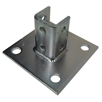 DiversiTech 17454 Post Base 1 Channel 4 Hole Sq