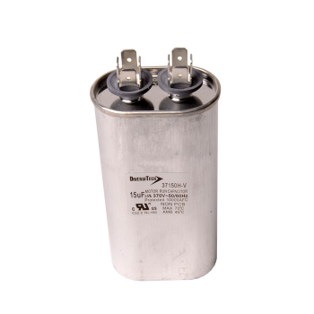 DiversiTech 37150H Single Oval Run Capacitor 15 MFD 370V