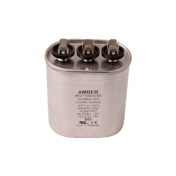DiversiTech 3GJ1025 Dual Oval Run Capacitor 25+10MFD 370V