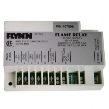Flynn 407590 Flame Relay Ignition Module 220 VAC