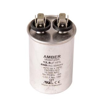 DiversiTech 45125R Single Round Run Capacitor 12.5 MFD 440V