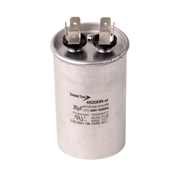 DiversiTech 45200R Single Round Run Capacitor 20 MFD 440V