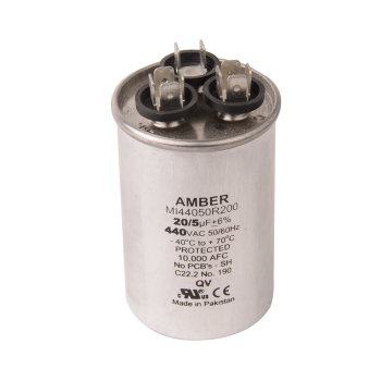 DiversiTech 4JR0440 Dual Round Run Capacitor 40+4MFD 440V