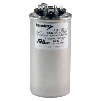 DiversiTech 4JR0535U Dual Round Run Capacitor 35+5MFD 370+440V