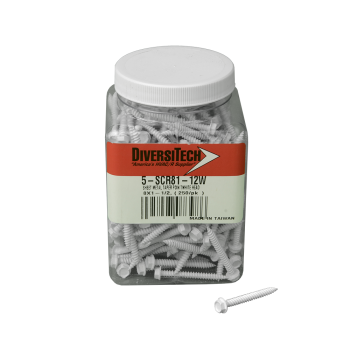 DiversiTech 5-SCR81-12W Screw Sht Met. 8x1-1/2" Tapr Pt