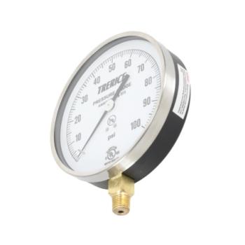 Trerice 600CB4502LA100 Stainless Steel Gauge 0/100 psi 1/4L 4.5 (833020)