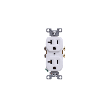 DiversiTech 625-CR20W Receptacle Duplex White 125V/20A