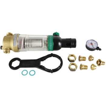 Honeywell F76S1007 Water Filter 1/2" 100 Micron with Gauge