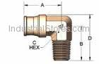 Alkon AQ69-P-2X2 1/8 X 1/8 NPT 90 degree male elbow push to connect