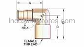 Alkon AQ70-DOT-4x2 1/4 x 1/8 NPT 90 degree FEMALE push to connect DOT approved