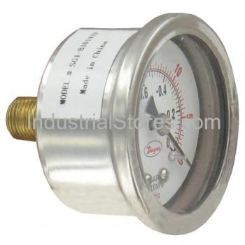Dwyer SG1-B10321N Pressure Gauge 0-30 Hg (-100 To 0 Kpa) Back Connection