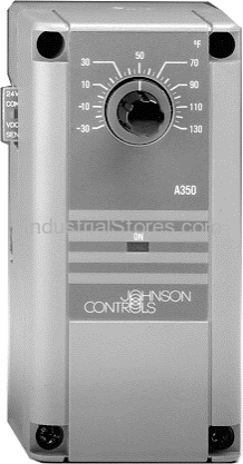 Johnson Controls A350AA-2 Electronic Temperature Control (90F to 250F) with Bulb