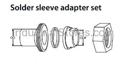 Danfoss 7765028 Solder Sleeve Adapter Set