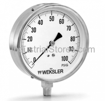 Kodiak Controls EA14C Gauges & Accesories 4.5" Dial 0/100psi 1/4" Bottom Mount Steam