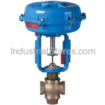 Powers Process 593SS075SSXW46 Flowrite II Heavy Duty Bronze Control Valve Single Seat 3/4" Screwed End Connection Stainless Steel Trim Fail Closed EPV-Ring