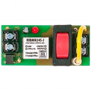 Functional Devices (RIB) RIBMN24S-J Track Mount Pilot Relay with Jumper