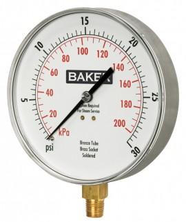 Baker 421AVND-30VAC Pressure Gauge 30"Hg-0" Vac