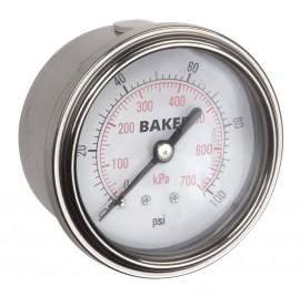 Baker AHNC-160P Pressure Gauge 0-160 PSI