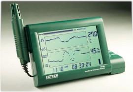 Extech RH520A-240-NIST Humidity and Temperature Chart Recorder with Detachable Probe, 224V