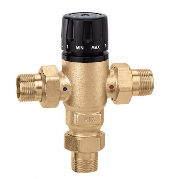 Caleffi 521500A Adjustable 3-Way Thermostatic Mixing Valve 3/4" NPT 3.2Cv