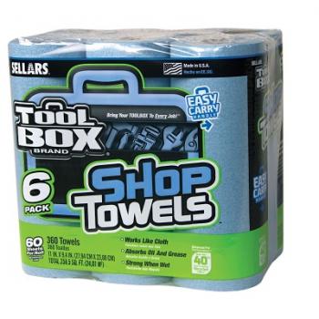 Sellars 54416 TOOLBOX Z400 Blue Shop Towel 6PK (4/Case)