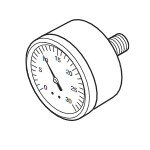 Barber Colman (Schneider Electric) 2420-001 Pressure Guage 1.5" Diale 0-30 PSI 1/8" Back Mount