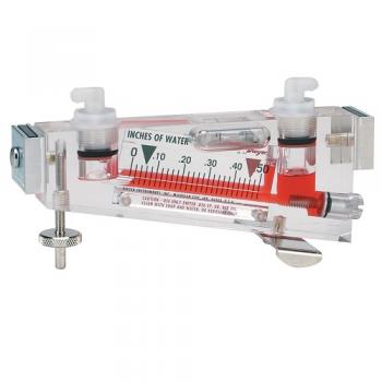 Dwyer 109 Plastic Portable Manometer 0.20" to 0" to 3.0" W.C. Scale Inclined