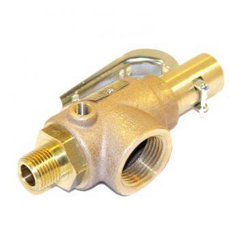 Conbraco 29-202-A100 Bronze Safety Valve with Brass Trim and Teflon Soft Seat 1/2" x 1" Section I Steam 100 psi