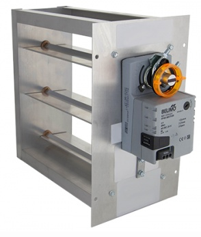 iO HVAC Controls MD-2418-BM Rectangular 3-Wire Damper 24" x 18" Bottom Mount