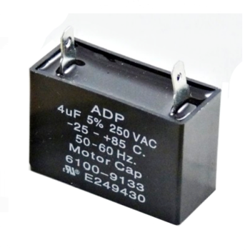 Heil Quaker 1149252 Single Square Run Capacitor 4 MFD 250V