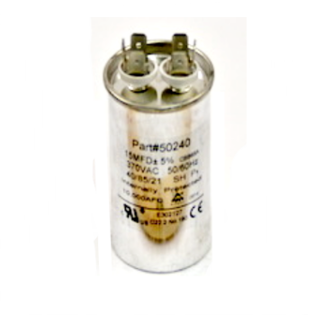 MARVAIR 50240 Single Round Run Capacitor 15MFD 370V