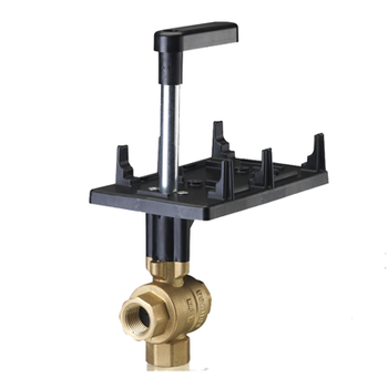 Siemens Building Technology 599-10351S Three-Way Stainless Steel Ball Valve and Stem 1/2" 0.63Cv