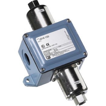 United Electric J21K-140-1520 Differential Pressure Switch 0-6 PSI with Adjustable Deadband