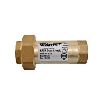 Watts 0072204 Lead Free Dual Check Valve 3/4" X 3/4" (LF7RU2-2)