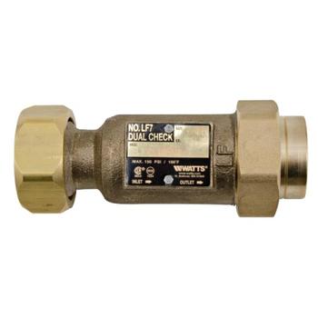 Watts 0122565 Lead Free Dual Check Valve 1 1/4" x 1" LF7-10-U3
