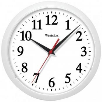 Westclox 461761 Basic Wall Clock (White) 10"