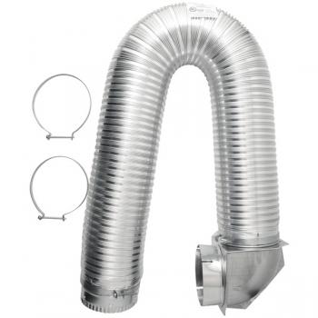 Builders Best 111718 4" X 8Ft Ul Transition-Duct Single-Elbow Kit
