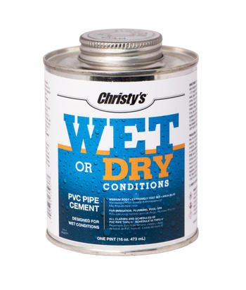 Christy RH.WET.PT Wet Or Dry Pvc Cement Pint