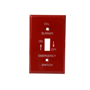 DiversiTech PI393 Util. Plate Red Emerg Oil Burn