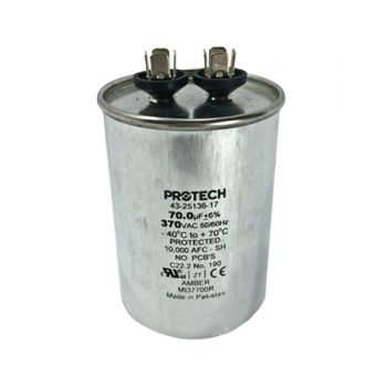 Rheem 43-25136-17 Single Round Run Capacitor 70 MFD 370 V