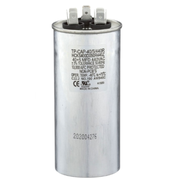 Hartland Controls CAP-40+5+440R Round Run Dual Capacitor 370+440V 40MFD